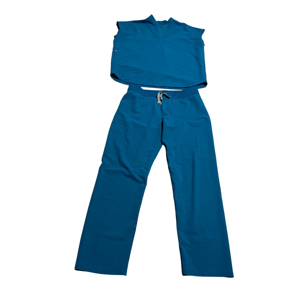 FIGS "Pacific Blue" Lmtd Ed Scrub Set Rafaela Top sz S Yola Skinny Pants sz M